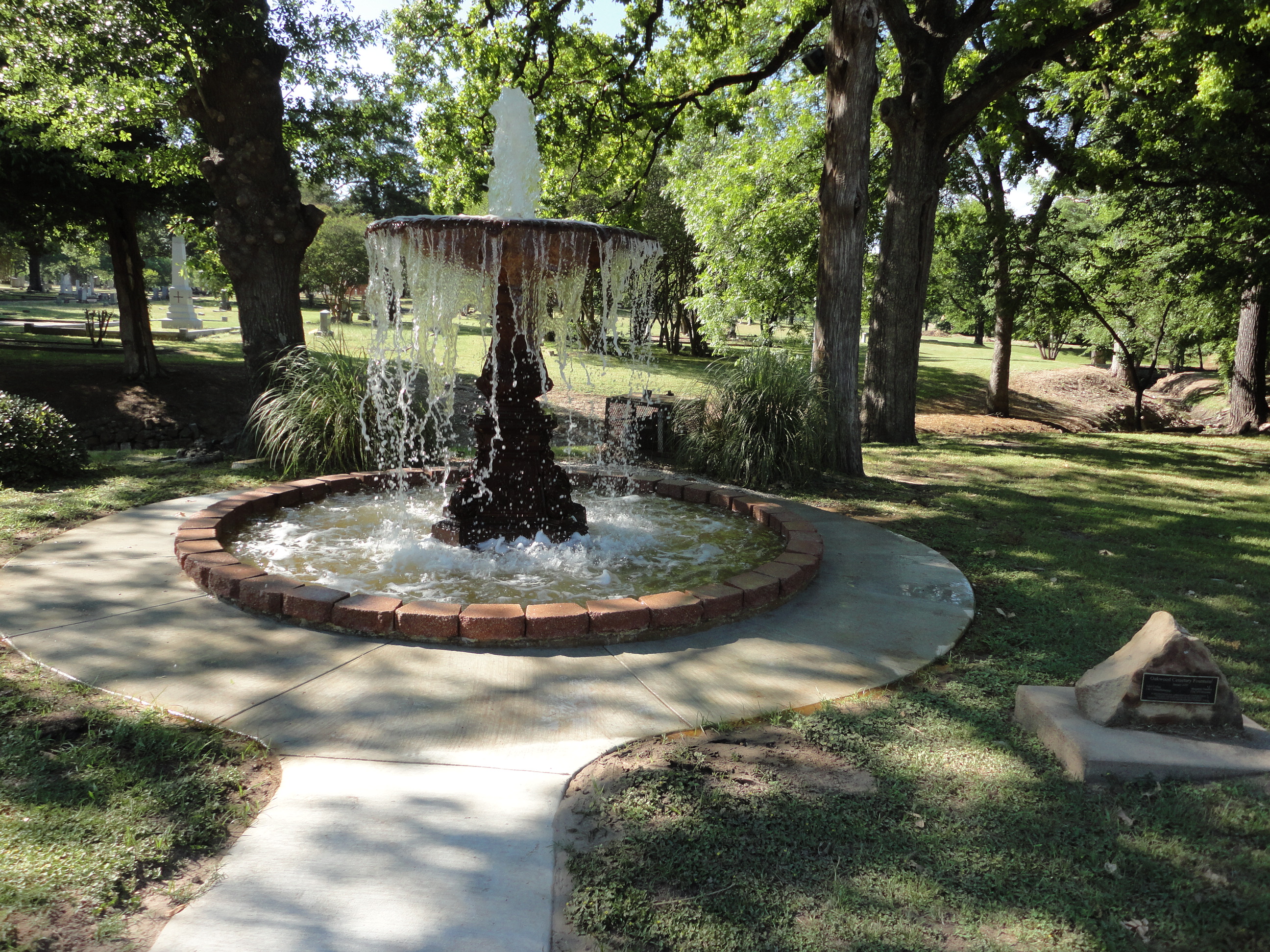 Large fountain in park
