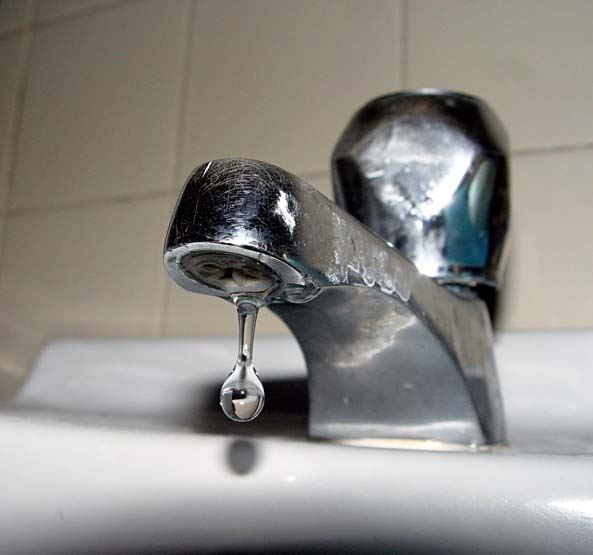 faucet with water dripping