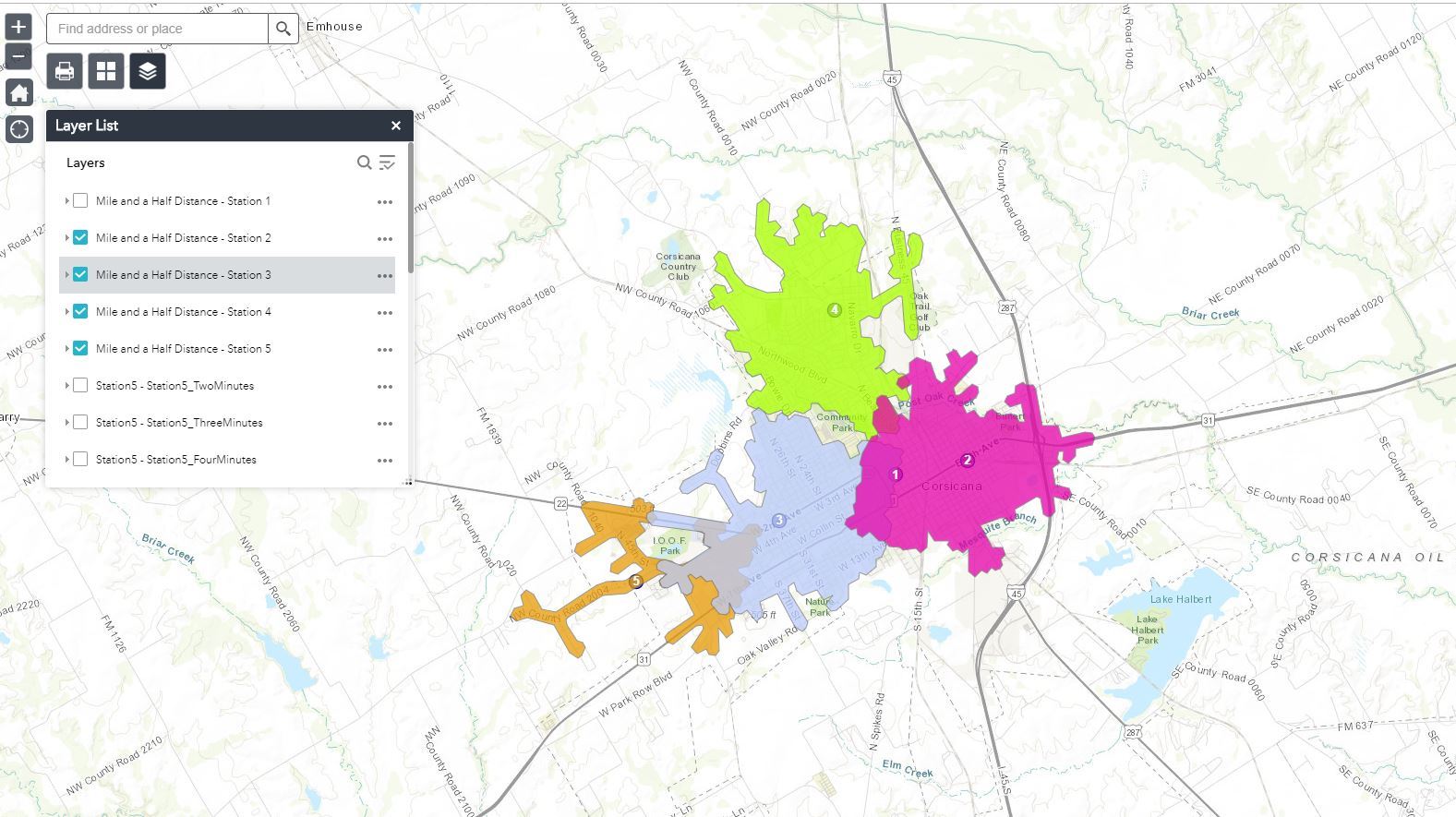 1.5 Mile Response Radius