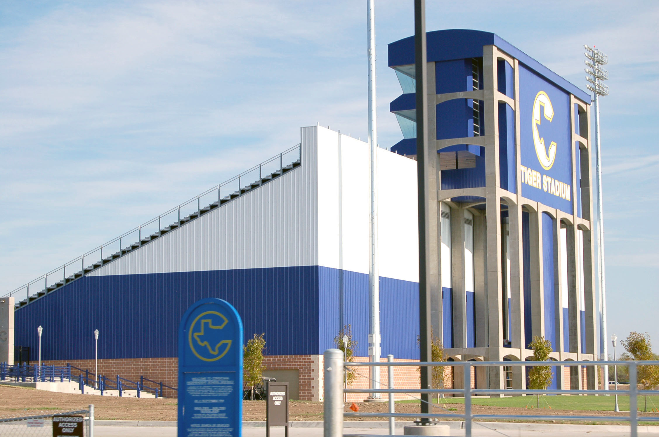 Exterior Facade of Tiger Field in Corsicana, TX