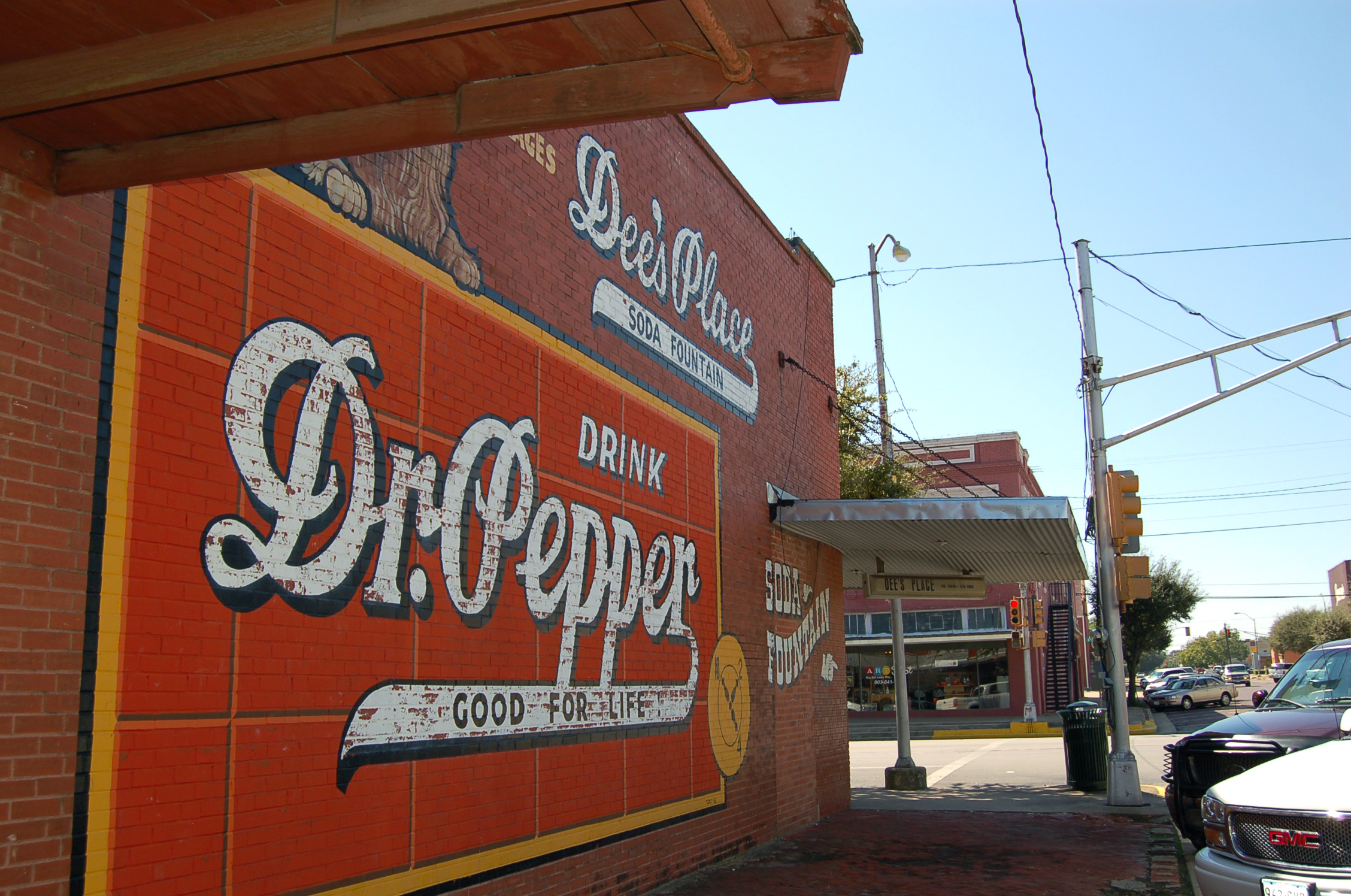 Dr. Pepper Mural at Dee's Place in Corsicana, TX