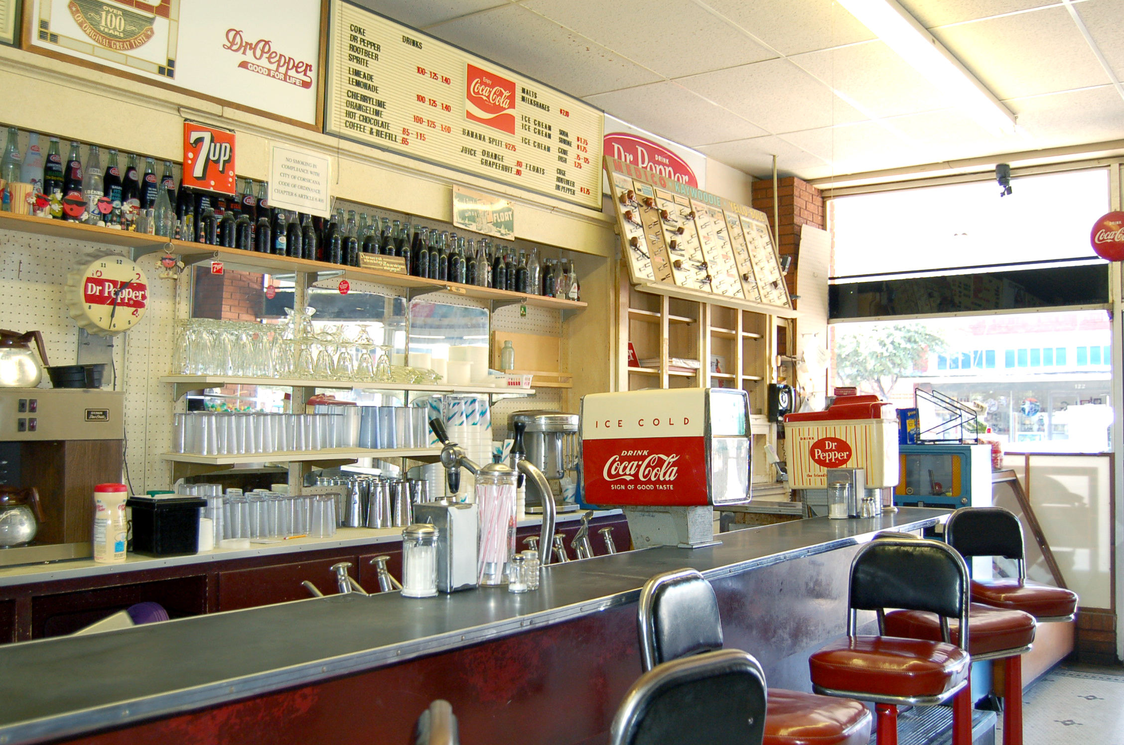 Soda Fountain at Dee's Place in Corsicana, TX